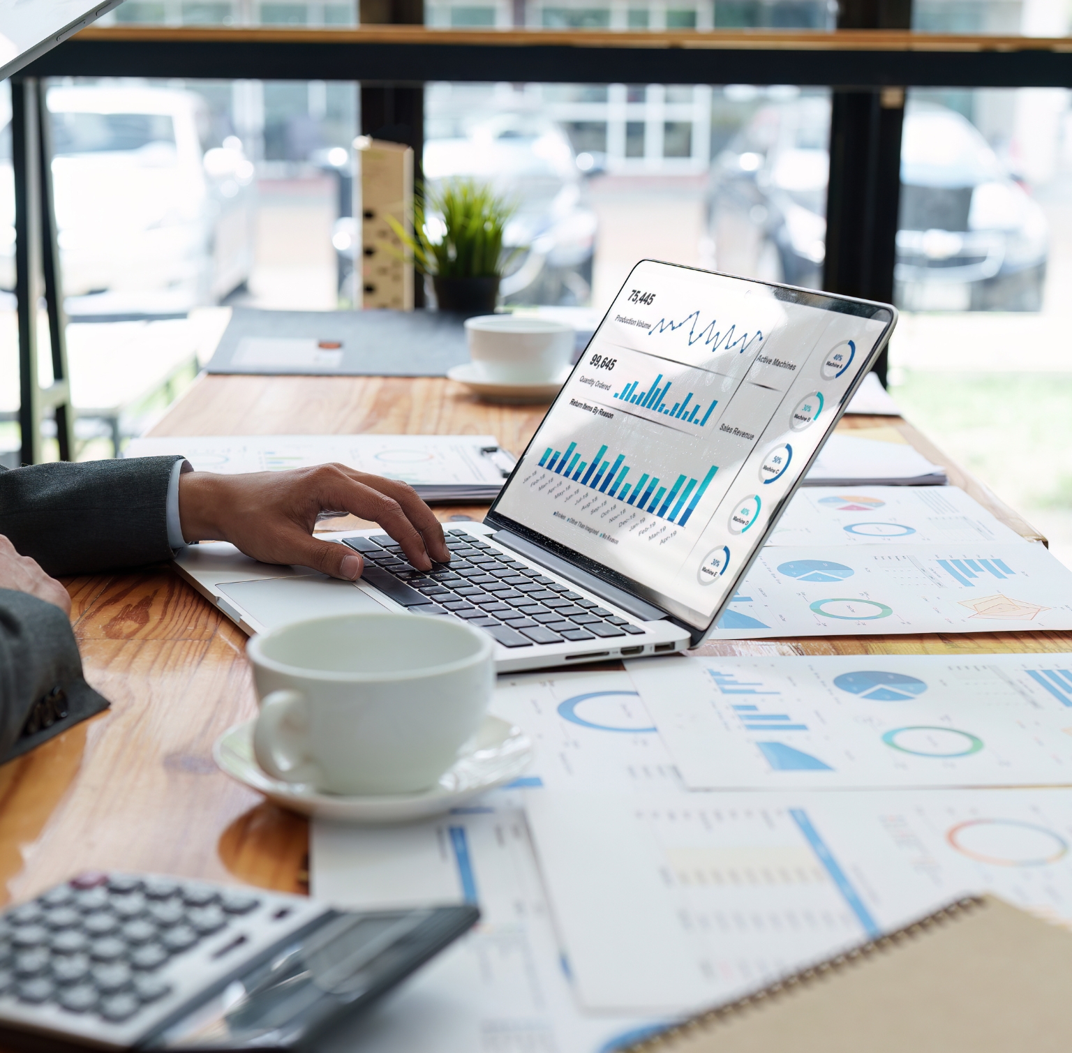 Finance professional using Green Lines AI-powered accounting dashboard for automated reconciliation and smart reporting